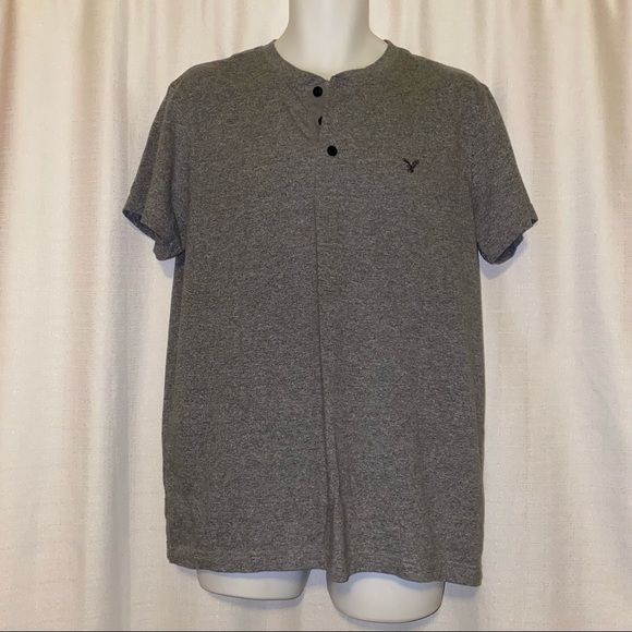 Men’s American Eagle outfitters Gray Henley T-shirt large - Picture 1 of 15